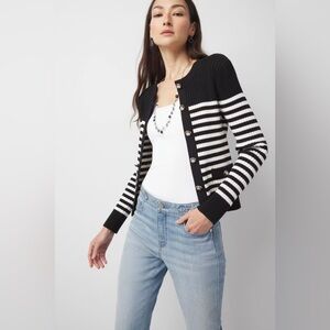 White House Black Market Ribbed Knit Top